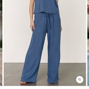 Baltic Born Denim Blue Wide Leg Jumpsuit